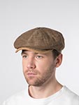 Кепка STETSON арт. 6843507 HATTERAS LINEN/SILK HERRINGBONE (светло-коричневый)